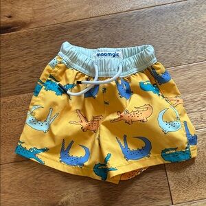 Maamgic Toddler Crocodile Pattern Lined Swim Trunks